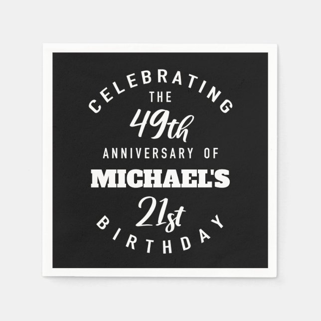 Guardanapo De Papel Engraçado 70 Birthday Personalizado (Frente)