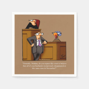 Guardanapo De Papel Engraçado Ação de Graças Humor Cocktail Napkin