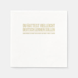 Guardanapo De Papel engraçado alemão dizendo