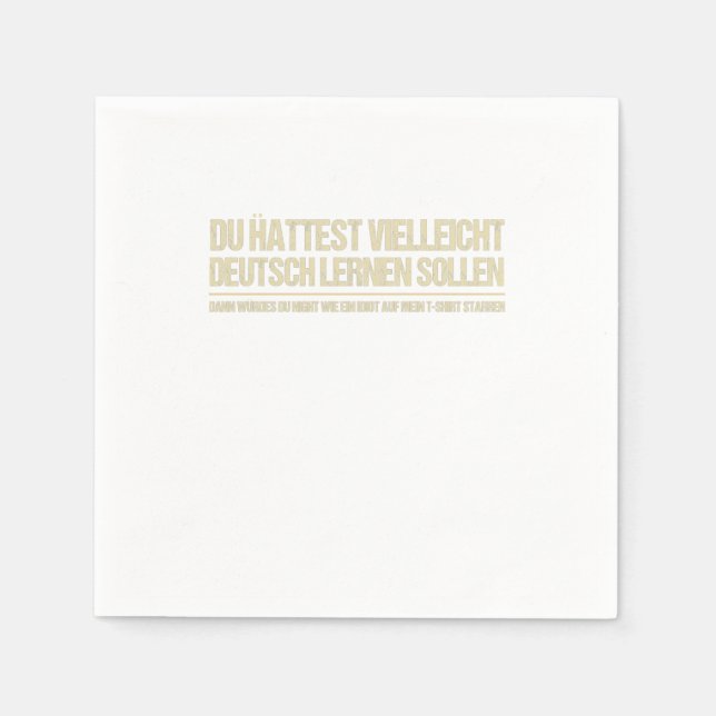 Guardanapo De Papel engraçado alemão dizendo (Frente)