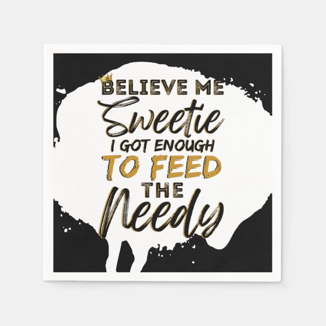 Guardanapo De Papel Engraçado Aniversário/Chá de fraldas do Hip Hop da (Frente)