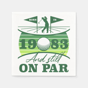 Guardanapo De Papel Engraçado aniversário de 40 anos Golfer de 1983