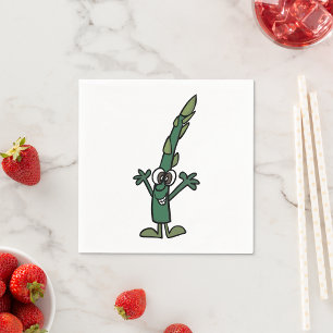 Guardanapo De Papel Engraçado Asparagus Paper Napkins