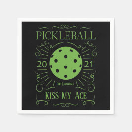 Guardanapo De Papel Engraçado Beija Meu Pickleball Ace