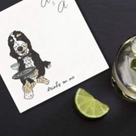 Guardanapo De Papel Engraçado Bernedoodle Cocktail