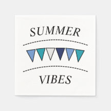 Engraçado Bunting Summer Vibes Square Sticker
