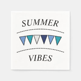 Guardanapo De Papel Engraçado Bunting Summer Vibes Square Sticker