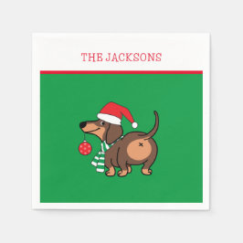 Guardanapo De Papel Engraçado Cachorro Bonito Feliz Natal