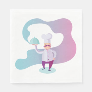 Guardanapo De Papel Engraçado Chef Italiano