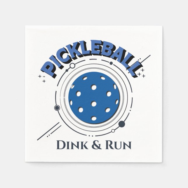 Guardanapo De Papel Engraçado Dink & Run Pickleball (Frente)