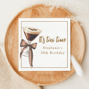 Guardanapo De Papel Engraçado É Hora do Tini Espresso Martinis Anivers