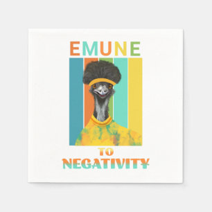 Guardanapo De Papel Engraçado Emu Pun - Emune à Negatividade