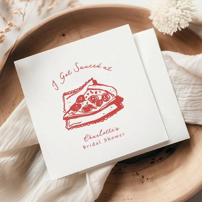 Guardanapo De Papel Engraçado Eu Tenho Chá de panela De Pizza Molhada (Criador carregado)