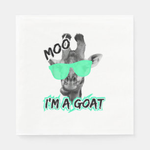 Guardanapo De Papel Engraçado Girafa Camisa Moo Eu sou um animal do zo