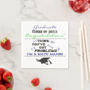 Guardanapo De Papel Engraçado Math Major Graduação Papel Personaliz