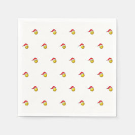 Guardanapo De Papel Engraçado Natal Emoji Santa Hat Patterno
