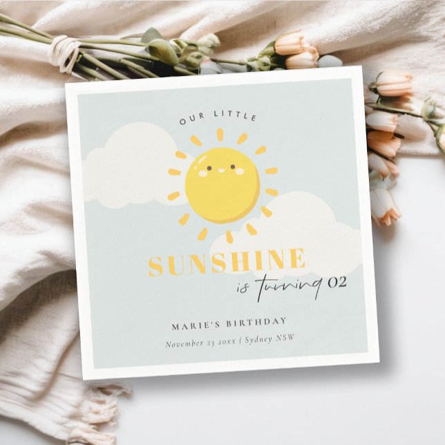 Guardanapo De Papel Engraçado Nosso Pequeno Garoto Azul Sol A Qualquer (Criador carregado)