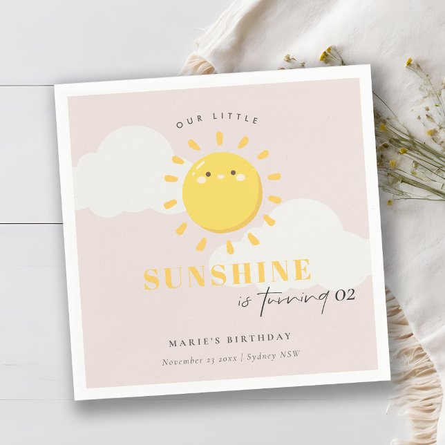 Guardanapo De Papel Engraçado, Nosso Pequeno Rapaz Rosa Sol, Qualquer  (Criador carregado)