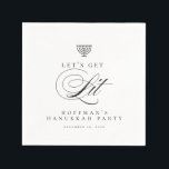 Guardanapo De Papel Engraçado Personalizado Lit Hanukkah Party Cocktai<br><div class="desc">Engraçado Personalizado Lit Hanukkah Partido Cocktail Napkins</div>