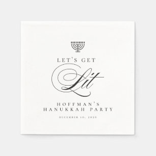 Guardanapo De Papel Engraçado Personalizado Lit Hanukkah Party Cocktai