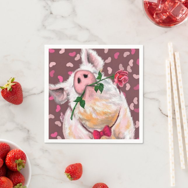 Guardanapo De Papel Engraçado Pig Napkins (Insitu)