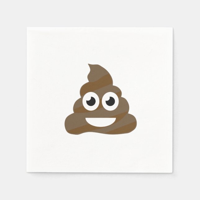 Guardanapo De Papel Engraçado Poop Emoji (Frente)