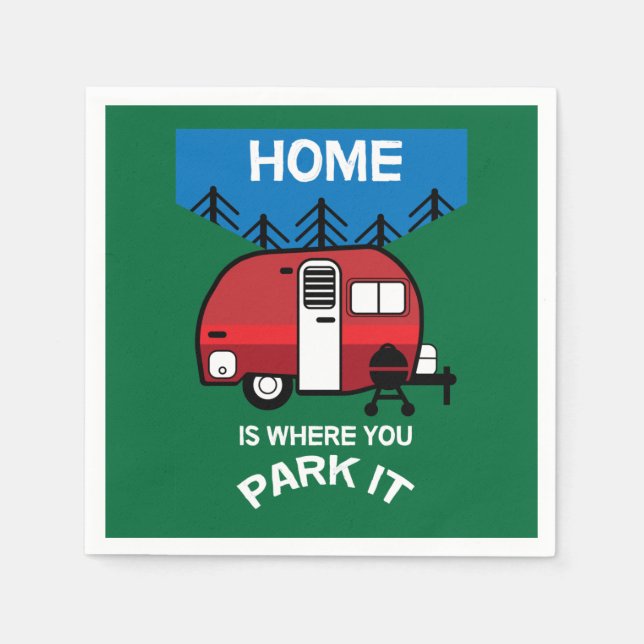 Guardanapo De Papel Engraçado Presente de Caravana | Melhores caravana (Frente)