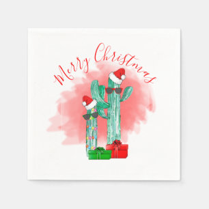 Guardanapo De Papel Engraçado Southwest Cactus Sunvidros Natal
