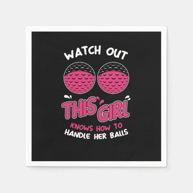 Guardanapo De Papel Engraçado Torna Mulheres Incríveis Golfistas Manip (Frente)