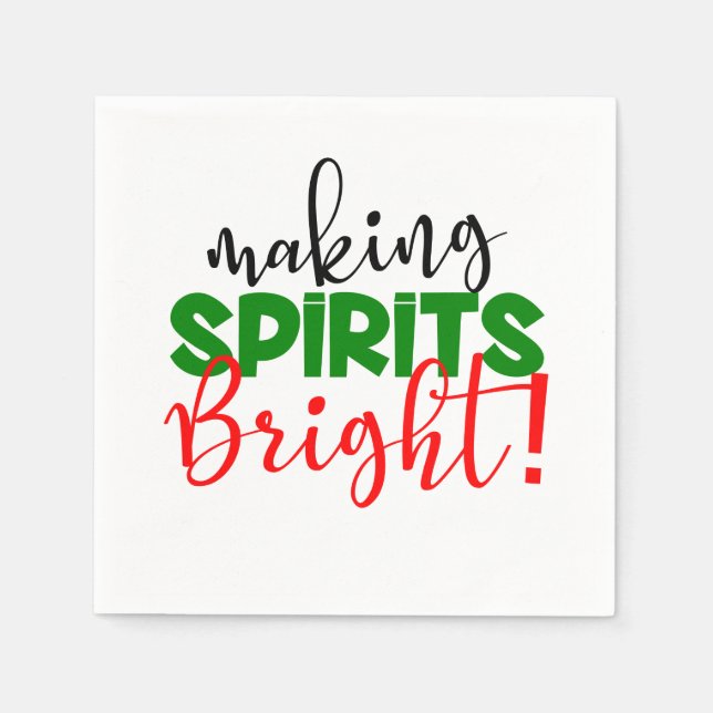 Guardanapo De Papel Engraçado Vinho de Festa de Férias de Natal (Frente)