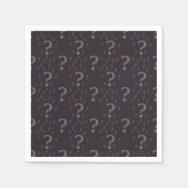 Guardanapo De Papel Enigma ponto de interrogação puzzle cinza