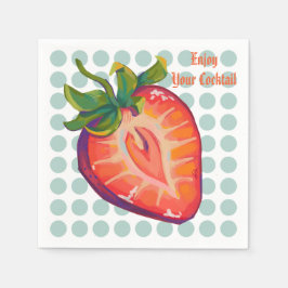 Guardanapo De Papel Enjoy your cocktail, Strawberry