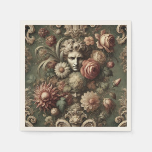 Guardanapo De Papel Ennui Elegance - Padrão Floral Barroco Gótico