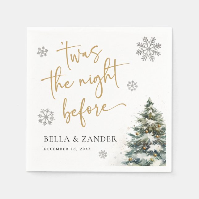 Guardanapo De Papel Ensaio De Inverno Janta Napkin Noite Antes De Napk (Frente)