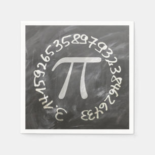 Guardanapo De Papel Ensino De Chalkboard Pi Day Pi Day