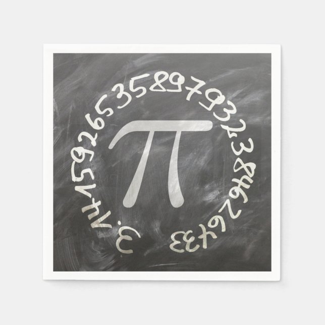 Guardanapo De Papel Ensino De Chalkboard Pi Day Pi Day (Frente)