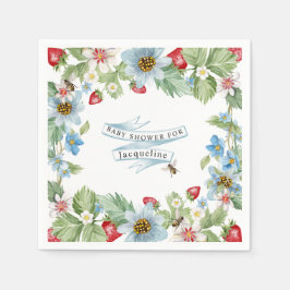 Guardanapo De Papel Então Berry Sweet Strawberry Baby Boy para Beber C