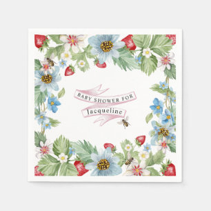 Guardanapo De Papel Então Berry Sweet Strawberry Baby Girl para Beber