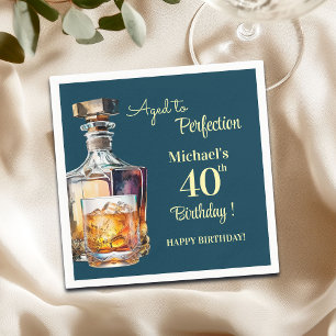 Guardanapo De Papel Envelhecido à Perfeição Homens 40º Whiskey Anivers