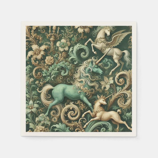 Guardanapo De Papel Equinócio Celestial - Unicórnio Mítico (Frente)