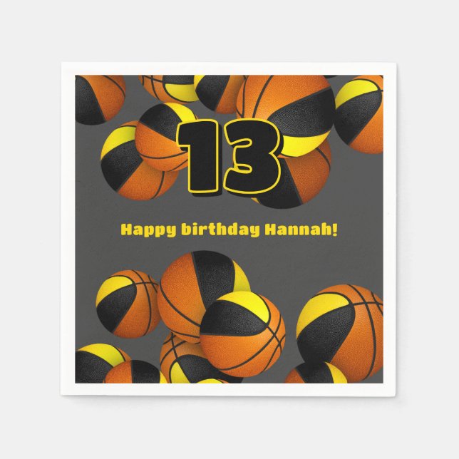 Guardanapo De Papel equipe de basquetebol em ouro negro é a festa espo (Frente)