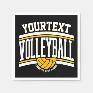 Guardanapo De Papel Equipe de Jogadores de Voleibol de NOME Personaliz