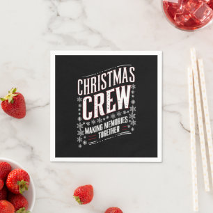 Guardanapo De Papel Equipe de Natal Família Combinando Esquadrão de Na