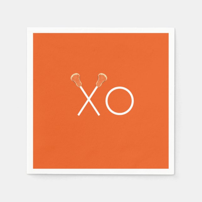 Guardanapo De Papel Equipe Laranja de Lacrosse (Frente)