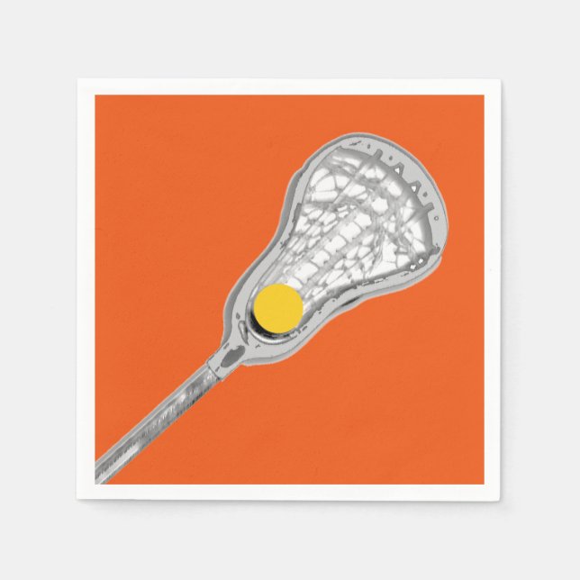 Guardanapo De Papel Equipe Laranja de Lacrosse (Frente)