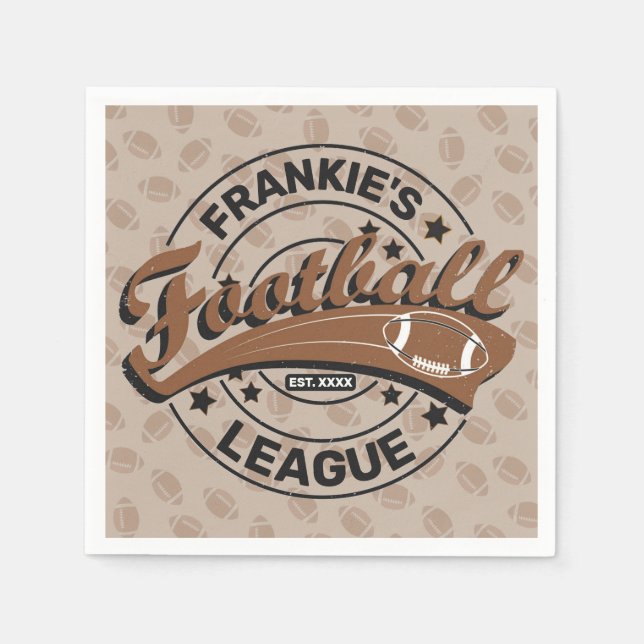 Guardanapo De Papel Equipe Personalizada de Jogadores da Liga de Futeb (Frente)