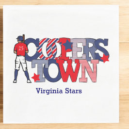 Guardanapo De Papel Equipe Personalizada do Jogador Patriótico Coopers