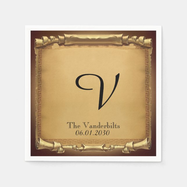 Guardanapo De Papel Era uma vez Casando Napkin (Frente)