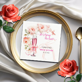 Guardanapo De Papel Erga o Copo Festa de Noivado Dela