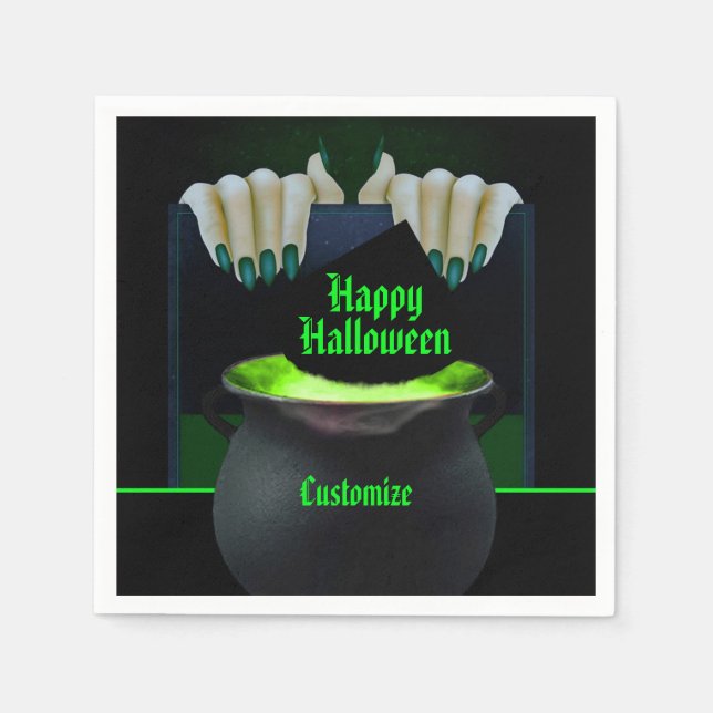 Guardanapo De Papel Ervas Negras e Verdes Crescem (Frente)